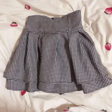 michellMacaron 슬림 레그 스커트 깅엄 체크 XS