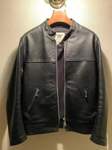666 Leather Wear 가죽 싱글 라이더 자켓 40