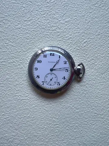 회중시계 수동 와인딩 실버 작동품 스몰 세컨드 WALTHAM 앤티크