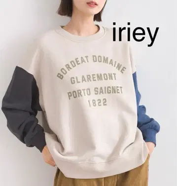 iriey 아이리 코튼 쭈리 로고 맨투맨 풀오버