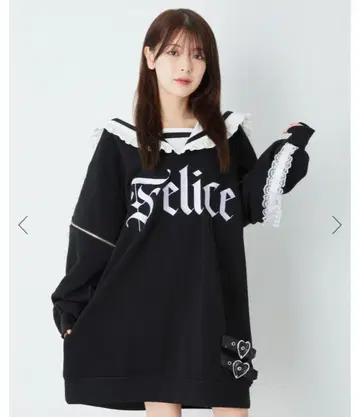 앙크루즈 세일러 카라 맨투맨 원피스