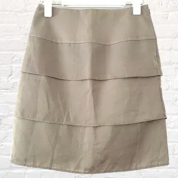 미슈마슈 미니 스커트 A라인 스커트 일본제 카키 그레이 38