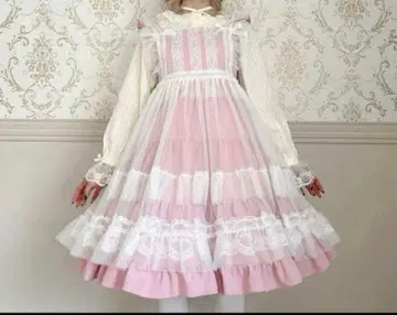 시마무라 호시나 사쿠라코 콜라보 튤 에이프런 화이트 빅 사이즈 5L