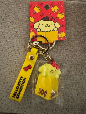 헬로키티전 한정판 폼폼푸딩 러버 입체 키링