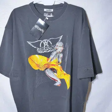 새상품 T셔츠 L 에어로스미스 저스트 푸시 플레이 레토스 밴딩