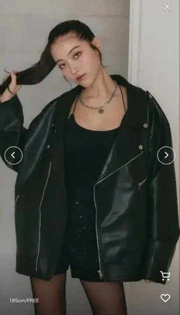 오버 사이즈 블랙 라이더 자켓