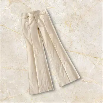 뉴요커 와이드 팬츠 LL 사이즈 스트레치 베이지
