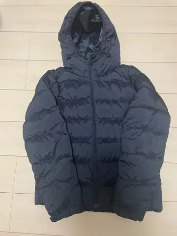 UNIQLO 후드 부착 다운 자켓 M 네이비