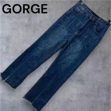 [ GORGE ] 고지 / 앞뒤 슬릿 밑단 컷오프 데님 (M) 여성용