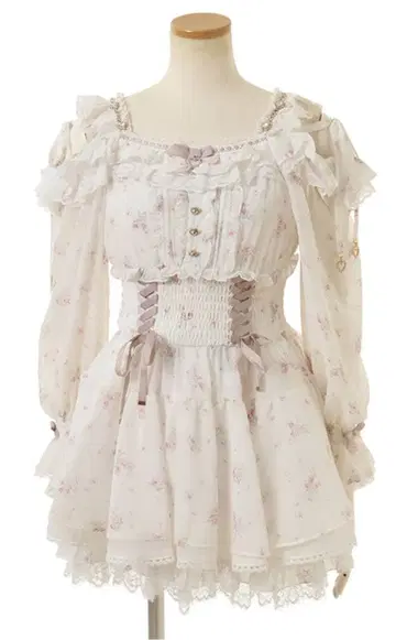 리즈리사 오프숄더 쉬폰 셋업 핑크