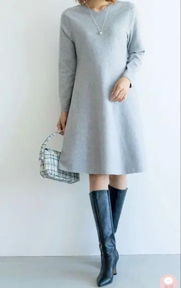 그레이 2way 니트 원피스 M/MT