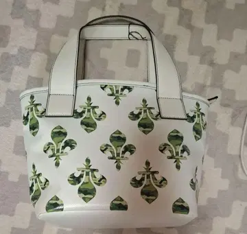 패트릭 콕스 토트 핸드백 화이트 카모플라쥬의 플뢰르 드 리스