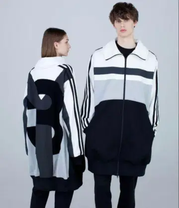 Y-3 오버사이즈 바시티 트랙 탑 트랙 자켓