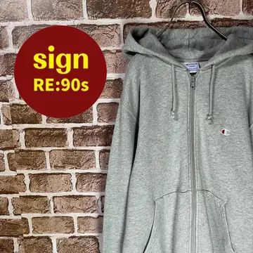 Champion 챔피온 로고 자수 집업 후드티