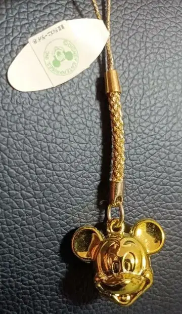 디즈니 도쿄 디즈니랜드 골드 미키 방울 스트랩