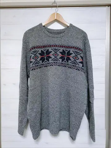 [ 새상품 미사용 ] Eddie Bauer 그레이 니트 스웨터 XL