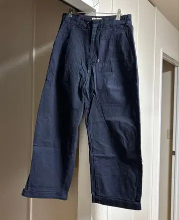 [ RNA-N ] 네이비 코튼 와이드 팬츠 빈티지 M size