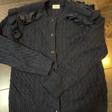 소 네이비 디자인 가디건