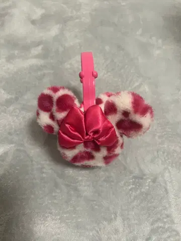 미니 마우스 핑크 레오파드 무늬 귀마개 귀도리