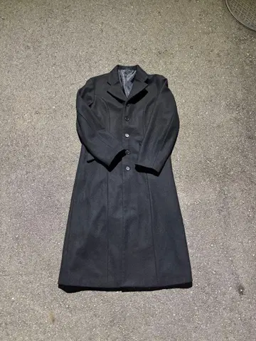 블랙 체스터 코트 롱