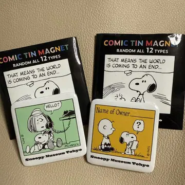스누피 뮤지엄 코믹 캔 마그넷 2종