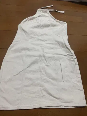 H&M 화이트 슬리브리스 롱 원피스