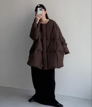 wee9s 퍼펙트 실루엣 다운 브라운