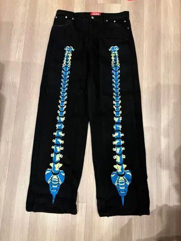 pccvision 333 3MANON 본 자수 배기 팬츠