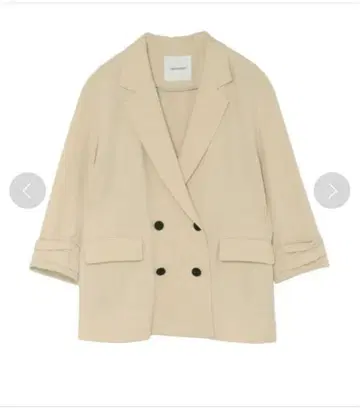 러그나문 바이컬러 버튼 자켓 베이지