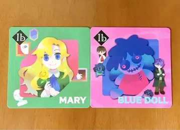 게이머 야키 GiGO 시부야 Ib 메리 파란 인형 코스터 2장 세트