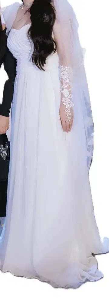 웨딩 드레스 하트넥 하트컷 A라인 엘레강트 화이트 보라색 9호