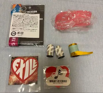 EXILE THE REASON 은색 테이프 가챠 스티커 러버 밴드