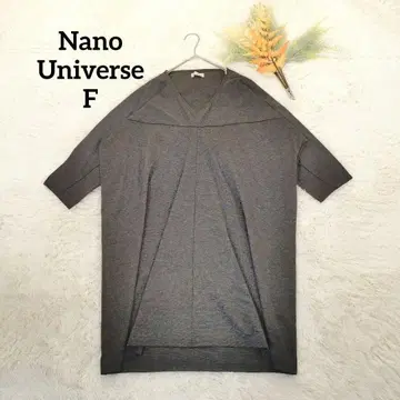 나노 유니버스 노카라 원피스(F) 돌먼 슬리브 그레이 워셔블