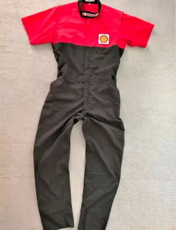 Shell 쉘 주유소 반팔 작업복 올인원 XL