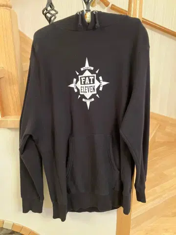 FAT ELEVEN 블랙 후드티 FAT ( XL )