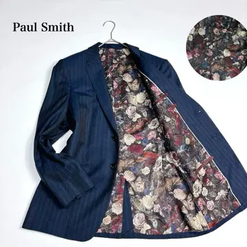 미사용급 폴스미스 런던 안감 올 패턴 꽃무늬 테일러드 자켓 M 사이즈