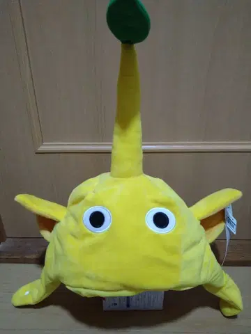 피크민 코스튬 모자 캐릭터 봉제 인형 옐로우 컬러
