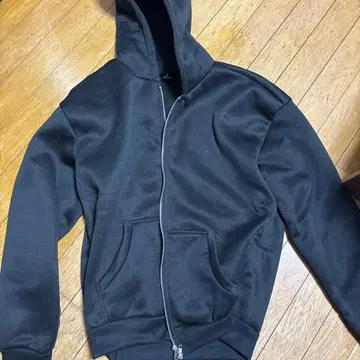 블랙 M 사이즈 집업 후드티 더블 지퍼 후드티