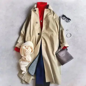 새상품급 TICCA 티카//레이어드 라이너 스텐카라 코트 베이지