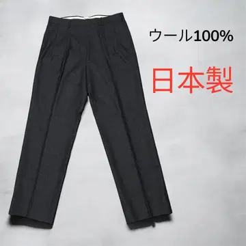 울 100% 일본제 투 턱 와이드 슬랙스 사이즈 88