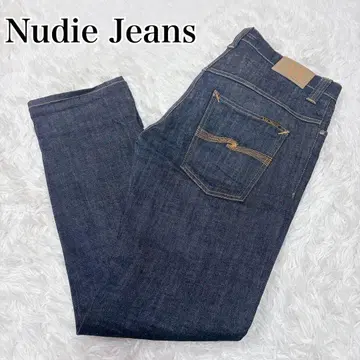 인기! Nudie Jeans 누디진 다크 네이비 스트레이트 데님 L