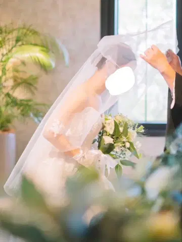 결혼식 베일 라메 믹스