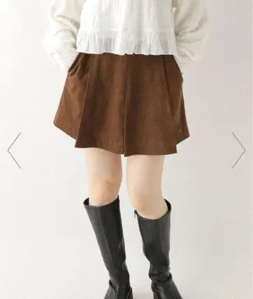 헤더 Heather 모듬 플리츠 숏팬츠 브라운 M