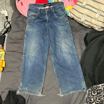 AMERICANO 와이드 레그 데님 32 X 34