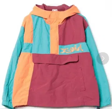 멀티 컬러 후드 부착 마운틴 파카