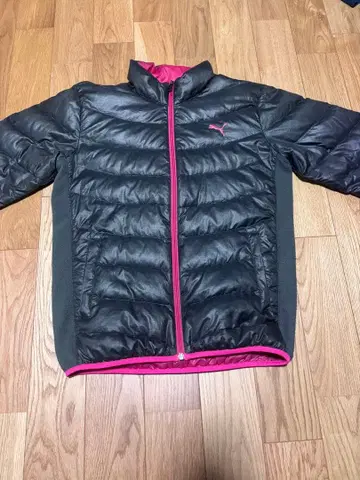 PUMA 다운 자켓 블랙/핑크