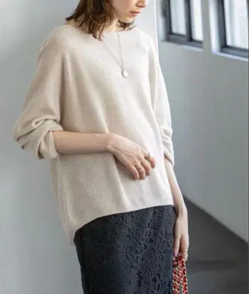 noble 파인 울 니트 베이지