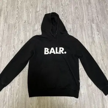 BALR. 보라 블랙 후드 부착 후드티 XL
