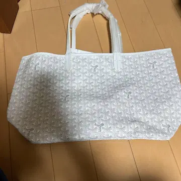 화이트 로고 토트백