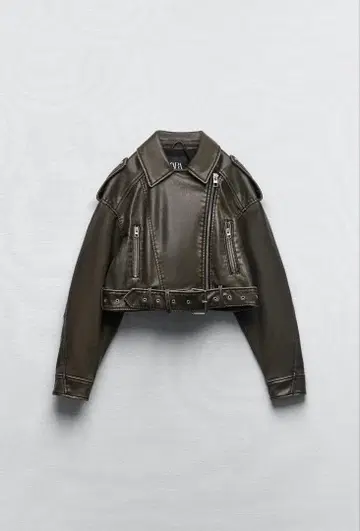 ZARA 페이크 가죽 자켓
